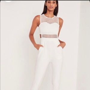 Carli Bybel x Missguided White Jumpsuit-never worn